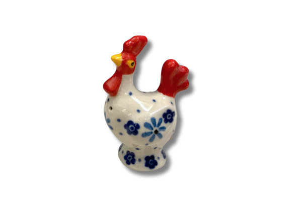  D67 Bunzlau Zoutstrooier Haantje 5,8 cm 1832 Peper en Zout